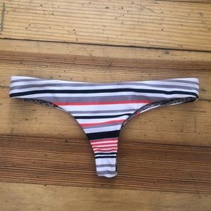Acacia striped bikini bottom